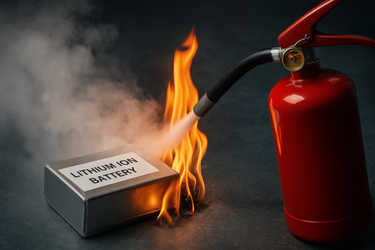 اطفای حریق باتری‌های لیتیوم