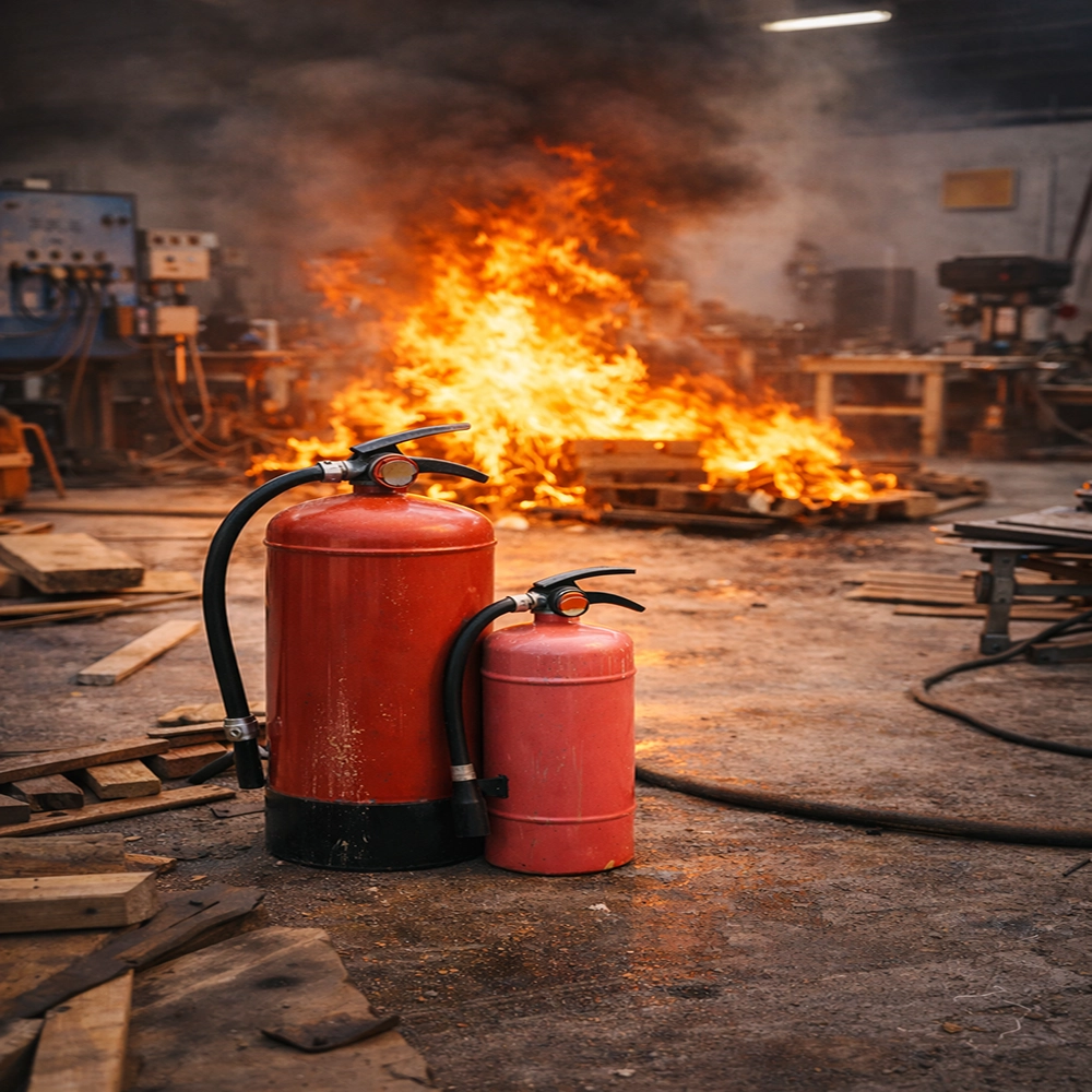 راهنمای کاربردی استفاده از پودر خاموش‌کننده ABC در محیط‌های کارگاهی