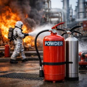 زمان شارژ کپسول آتش‌نشانی پودری (سپیکو) در صنایع نفت و گاز | راهنمای کامل HSE