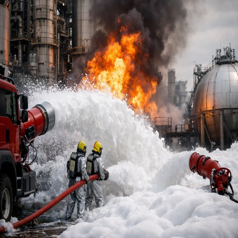 مشخصات فنی فوم آتش‌نشانی برای صنایع نفت و پتروشیمی – استانداردها و کاربردها